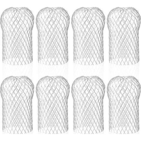 Lot de 8 Crapaudine de Gouttire en Aluminium, Filtres de Gouttire Flexible et Durable pour Maison Avant-toit Tuyau de Descente contre les Feuilles (1/4)