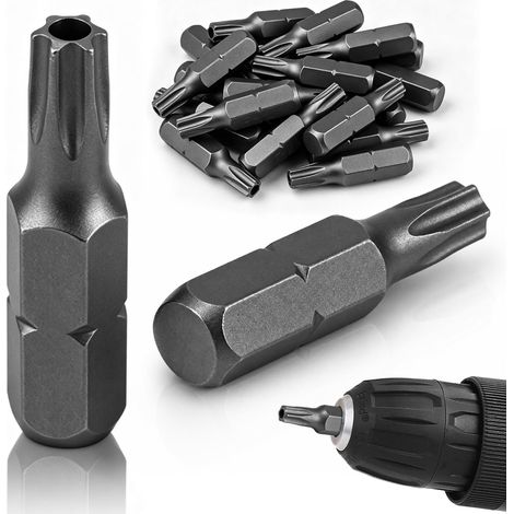 Lot de 20 embouts Torx avec trou T40, 25 mm, embouts de rechange en (1/5)