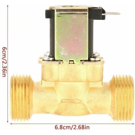 Électrovanne gaz 12V G3/4 normalement fermée – Laiton résistant à la rouille – Débit 32L/min – Température 0-40℃ - DC12V (1/3)
