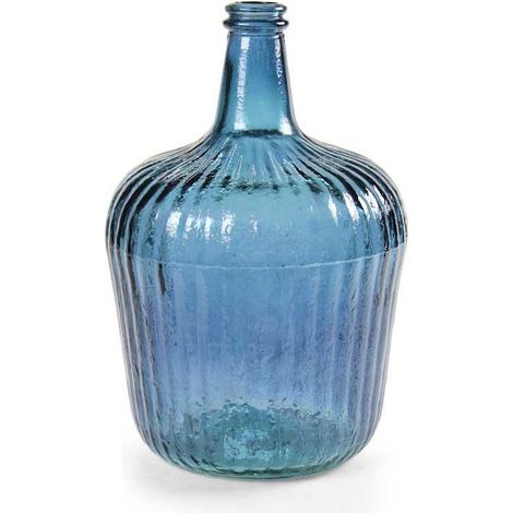 BOTTIGLIA DECORATIVA IN VETRO DA 10LT IN COLORE BLU (1/5)