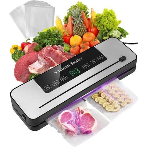 Food vacuum sealer with cutting blade, 50 vacuum bags, vacuum sealing machine (1/5)