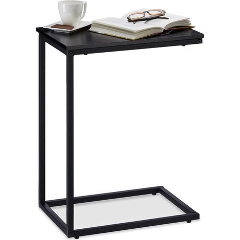 Beistelltisch schwarz mit metallfu