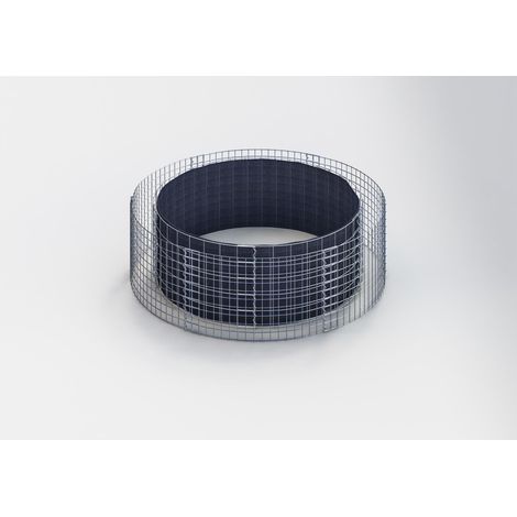 Jardinière ronde en gabion 172 cm – Hauteur 50 cm – Maille 5 x 10 cm – Épaisseur 15 cm – Acier galvanisé pour durabilité – Gabiona