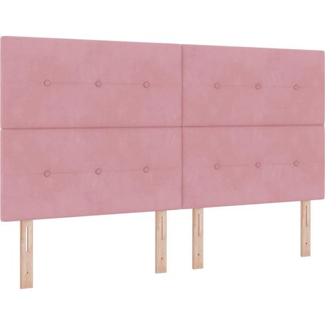 Maison Exclusive - Testiera LED con strisce LED Rosa 180 cm Velluto (1/5)