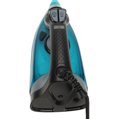 Fer à vapeur portable Soleplate 1000 W en céramique avec réservoir d'eau de 380 ml, bleu, idéal pour la maison. (1/5)