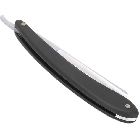 Porte-couteaux de rasage pliable pour homme, avec étui de rangement en cuir PU noir. (1/5)