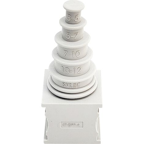 TRU COMPONENTS ELT M1 Kabeldurchführung geschlitzt Klemm-Ø (max.) 12 mm Elastomer Grau 1 St. (1/2)