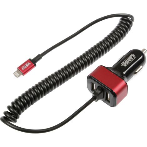 Caricabatteria Universal (Apple 8 pin / Micro Usb) con 2 porte Usb - Fast Charge - 5800 mA - 12/24V (1/4)