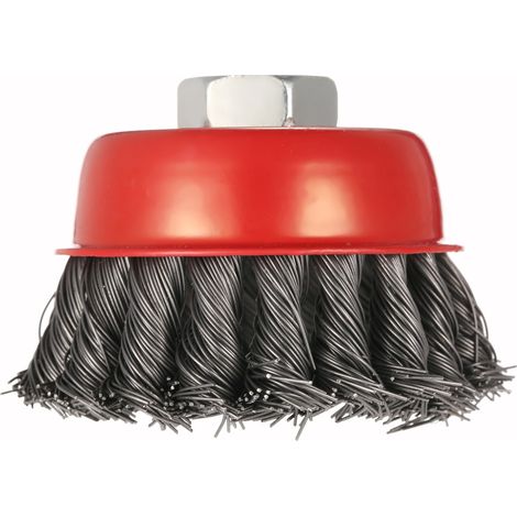 GARRYFIZH Brosse à fil serti de 75mm et 3 pouces, nouée avec de l'acier pour meuleuse d'angle, élimination maximale de la peinture antirouille à 12500 tr/min, ébavurage du métal