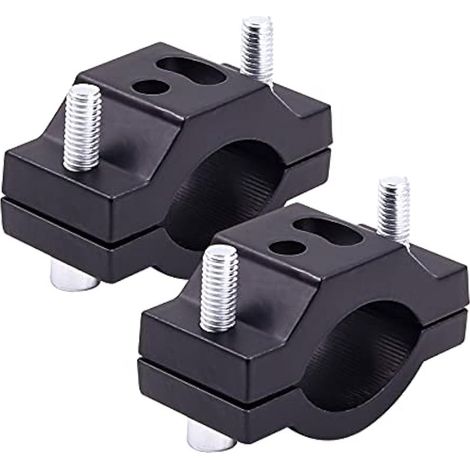 Biqing 2PCS Supports de Projecteur de Moto,Support Universel d'antibrouillard de Moto en Alliage d'aluminium, Pince de Tube de Pare-chocs, taille réglable 18-32 mm avec clé hexagonale (1/5)