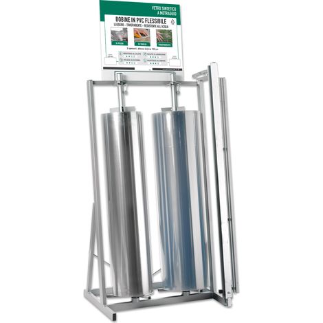 ESPOSITORE PER VETRO SINTETICO A ROTOLI CM.75X50X160 h