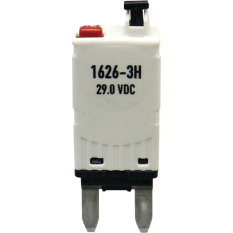 Mini-Leistungsschalter 12–24 V, 25 A mit Reset-Taste, weiß