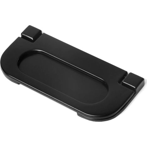 BEBUSINGOTO Tirador empotrado de aleación de zinc, color negro, para puerta corrediza de granero, 2 unidades, color negro. (1/4)