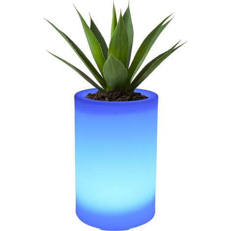 Smartwares LED Solarleuchte Blumentopf OSL60085 weiß 30 cm RGBW (1/3)