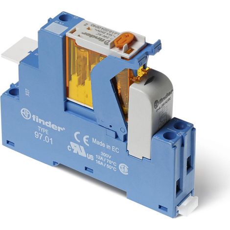 Interface 1RT 16A 48V AC étrier plastique bornes à cage sortie d'automate FINDER 4C0180480060SPA