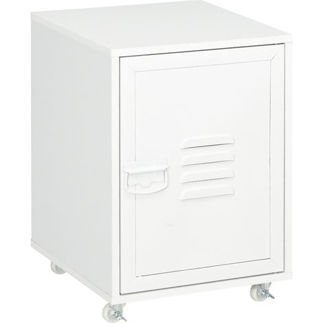 Vinsetto cajonera de oficina mueble archivador con ruedas estante ajustable y puerta de metal para tamaño A4 para estudio salón 38x38,5x55,5 cm (1/5)