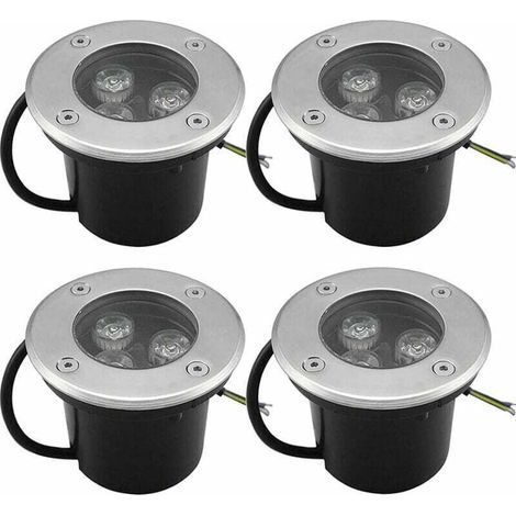 4 PACK 3W IP65 Spot LED Encastré Extérieur 270 Lumen Rond Led Terrasse Downlight Lampe D'éclairage De Jardin Extérieur, pour Jardin Chemin Cour Garage, Blanc Chaud (1/4)