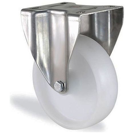 Roulette fixe inox polypropylène diamètre 80mm charge 100kg