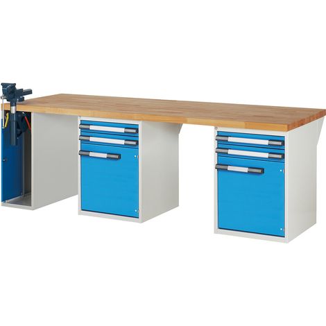 eurokraft pro, Établi, système modulaire Série 7000, 4 tiroirs