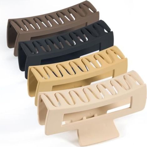 4 Pince Cheveux Femme,10.5cm Antidérapante Pince a Cheveux Accessoire Cheveux pour Femmes, Filles, Cheveux épais et Fins, yd (1/4)