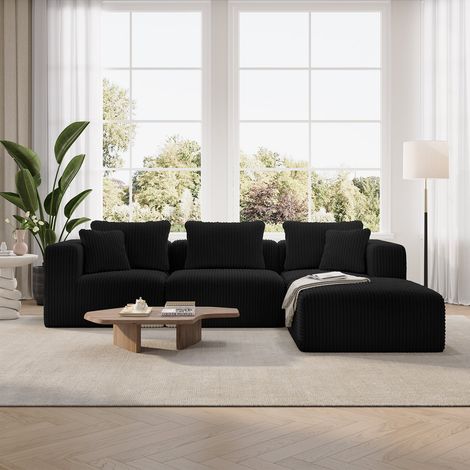 Novilla Modulares Ecksofa, 3-Sitzer + 1 Hocker: (1/5)