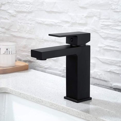 Robinet Lavabo noir Robinet Lavabo Salle de Bain Robinet Chaude et Laiton Chromé Durable Robinet Conception (1/5)