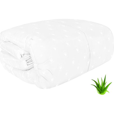 Piumino Interno Invernale Singolo 300gr in Microfibra Aloe Bianco (1/2)