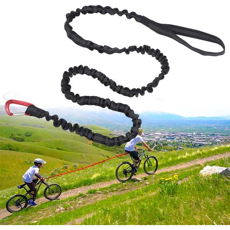 Corde de traction pour vélo enfant, sangle élastique pour vélo, noire (1/5)