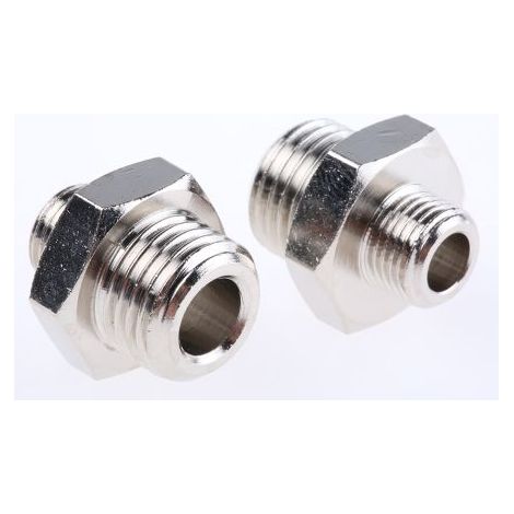 Adaptateur droit fileté Legris LF3000 vers G 1/4 Mâle G 1/8 Mâle ( Prix pour Paquet de 5 )