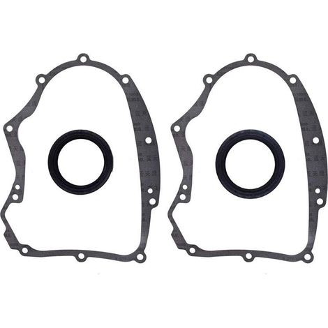 Joint de carter d'huile pour moteur bicylindre en V Briggs & Stratton 40/44/49 (réf. 594195) + kit de joints d'huile en deux parties. Boulons de fixation inclus. Pièces étanches. (1/4)