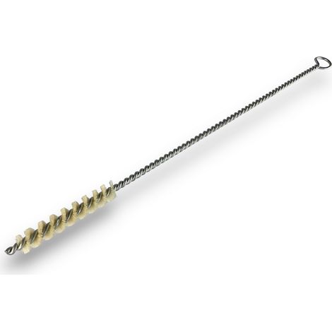 Goupillon SOIE multifonction Ø 10 mm Garnissage 100 mm Longueur 300 mm Ramonage brossage curetage nettoyage Conduits tubes tuyaux Manche acier torsadé Kibros 13010300S (1/5)