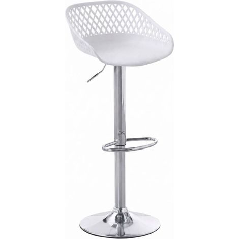 Packs Taburetes Cocina - Pack 2 Taburetes Alto Regulable Avera - Blanco (1/4)