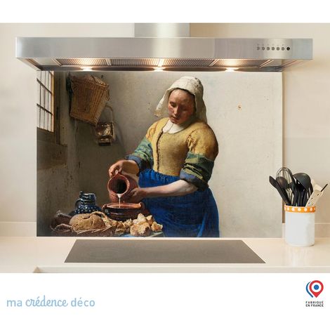 Fond de hotte : La laitière, Vermeer - Alu composite - 70 cm - 60 cm (1/5)