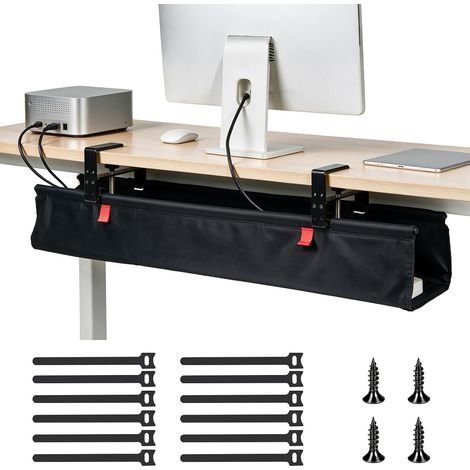 Cable Management Bureau sans Perçage 90cm, pour Bureau/Maison (1/5)