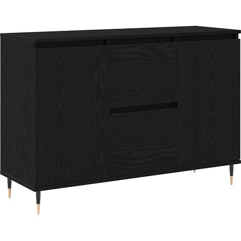 Maison Exclusive - Credenza Rovere Nero 101,5 x 35 x 70 cm Legno multistrato