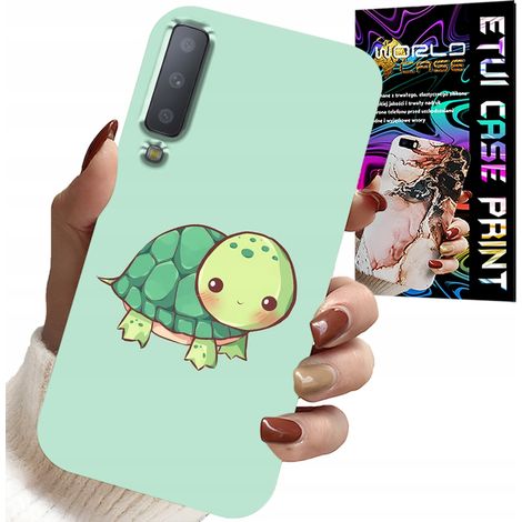 Coque pour Samsung A7 2018 - Motifs tortues mignons pour enfants + verre trempé (1/5)
