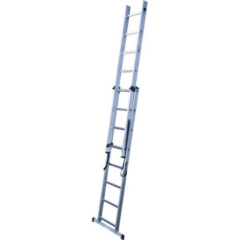 Hailo – Échelle transformable HobbyStep® 2 plans – 16 échelons – Hauteur max 4,60m – Charge max 150kg – Aluminium (1/2)