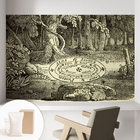 Papier peint intissé avec imprimé pour décoration intérieure pour rénovation a motif - Colle incluse gratuite Cercle magique 104x70 cm (1/5)