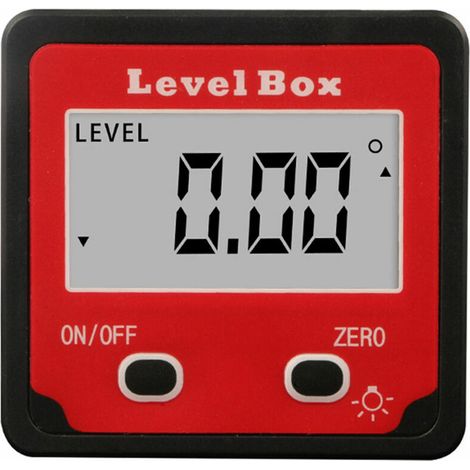 Digital Level Gauge Inclinometer Magnetic Level Angle Gauge Angle Finder Level Box Angle Measuring Tool for Carpentry/Building/Automotive,Model: Black and Red Black and Red