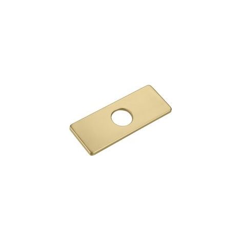 Plaque de robinet en acier inoxydable pour robinet à trou unique comme base pour distributeurs de savon ou autres accessoires, 15,2 cm (doré)