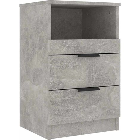 Bedside Cabinet Concrete Grey Engineered Wood vidaXL