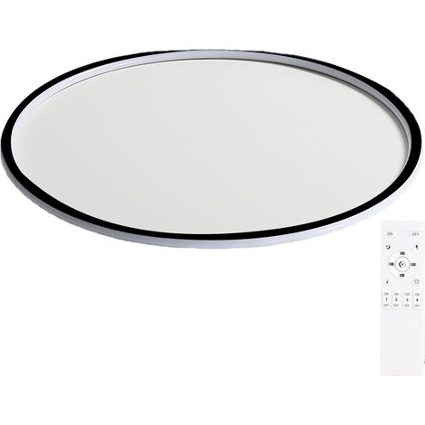 Ortviai Applique LED ronde design nordique minimaliste pour salon – 40 cm, noir, aluminium (1/5)