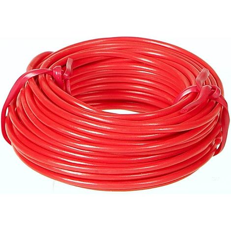 Oc-Pro – Fil électrique souple 4 mm² rouge – Longueur 10 m – Isolé en PVC pour usage sécurisé – Pour installations électriques professionnelles