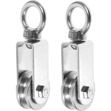 Lot de 2 poulies de levage en acier inoxydable poulies (1/5)
