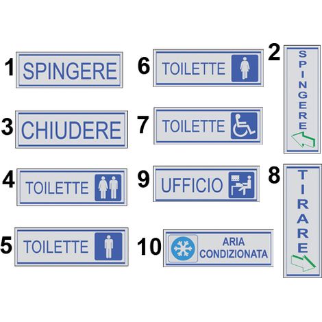 ETICHETTE TOILETTE UOMINI          A3765