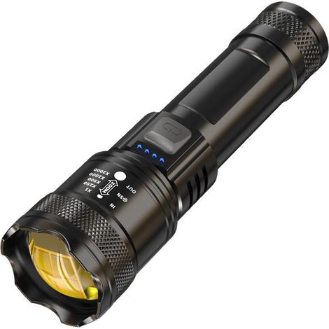 Hochleistungsfähige/ultrahelle/wiederaufladbare/Mini-/tragbare Taschenlampe, geeignet für den Einsatz im Freien und zu Hause, leicht, 800 mAh, Hochleistungstaschenlampe mit Teleskopzoom.
