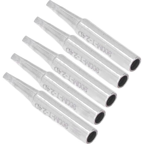 5 pointes de fer à souder pour stations de soudage BGA, jeu de pointes en cuivre, série 900M, type plat - 2,4D (1/5)
