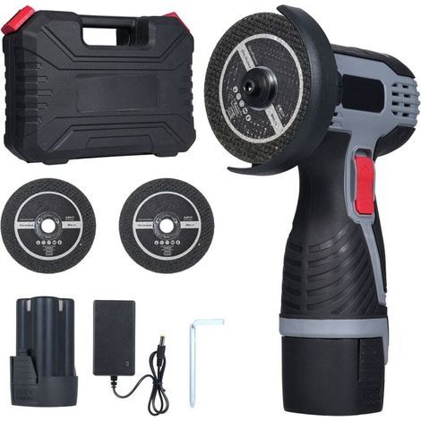 Meuleuse D'Angle Sans Fil 19500RPM 16.8V Professional Disqueuse Sans Fil avec 1 batterie 1500mAh, 2 Disques à Tronçonner , Meuleuse d'angle pour Couper, Polir et Ponce (1/5)