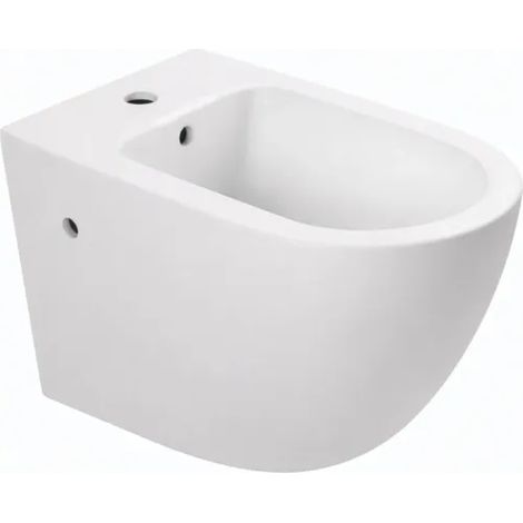 Bidet sospeso serie Nubes, ceramica bianca opaca BARBOTTINA