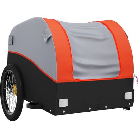 Remorque chariot transport de vélo 45 kg fer Orange (1/5)